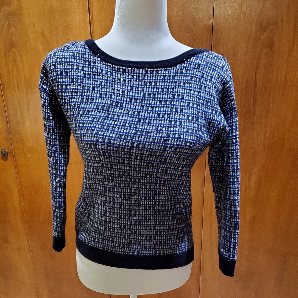 Chunky knit soft metallic sweater